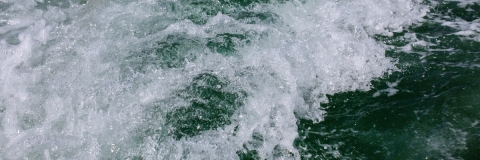 Close up of wave crashing in the sea