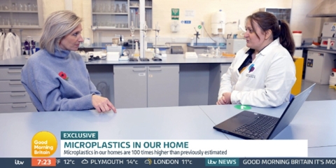 Dr Fay Couceiro discussing microplastics on Good Morning Britain