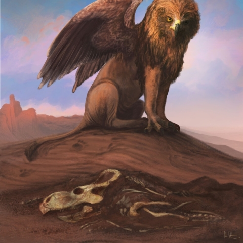 Painting of a griffin