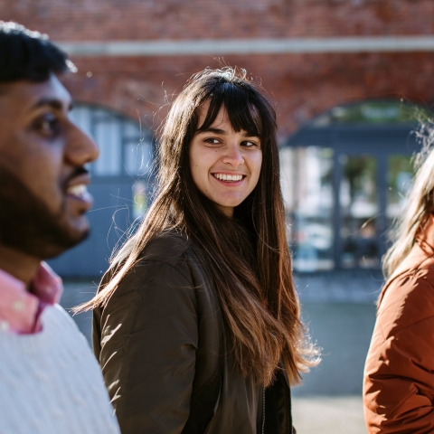 Students walking in Old Portsmouth