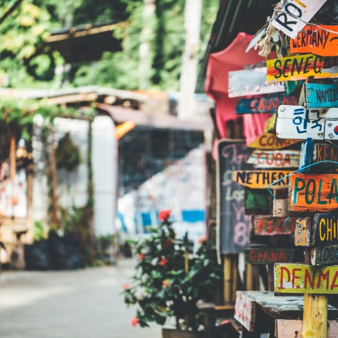 Thailand street signs 