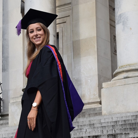 Megan Cato at her graduation from the University of Portsmouth