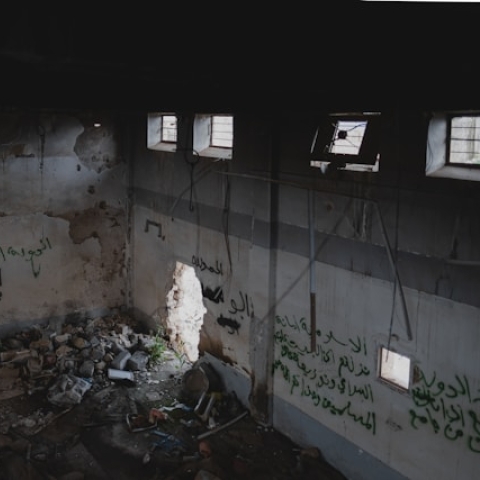 A building in ruin after the war with Islamic State