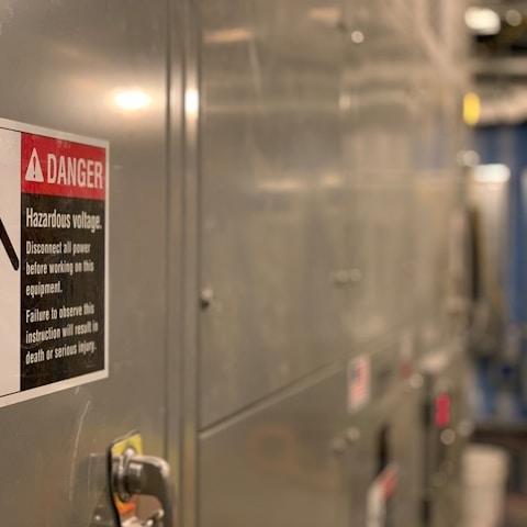 Health and Safety sign in a workplace