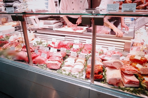 Picture of a meat counter