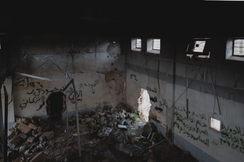 A building in ruin after the war with Islamic State