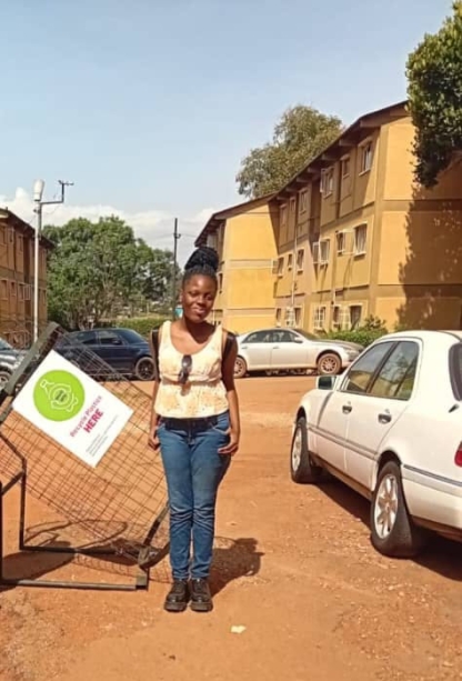 Bin installed at Bukoto Flats by Waste Wise project