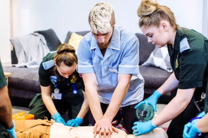 SHSSW photo shoot, November 2018Nursing, Operating Department Practice (ODP) and Paramedic Science students.