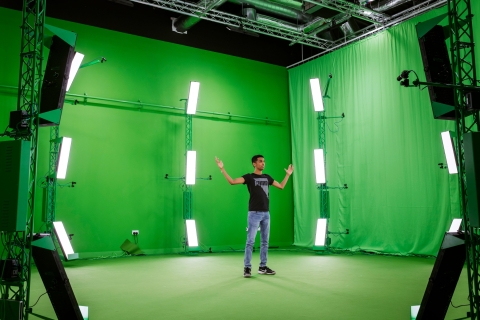 Panduka in the green screen virtual studio
CCIXR