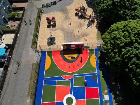 PLAYCE Pompey playground taken by drone