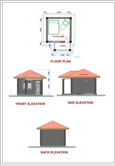 Proposed design for an office to be built using plastic bottles