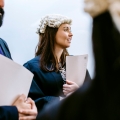 Students in mock court